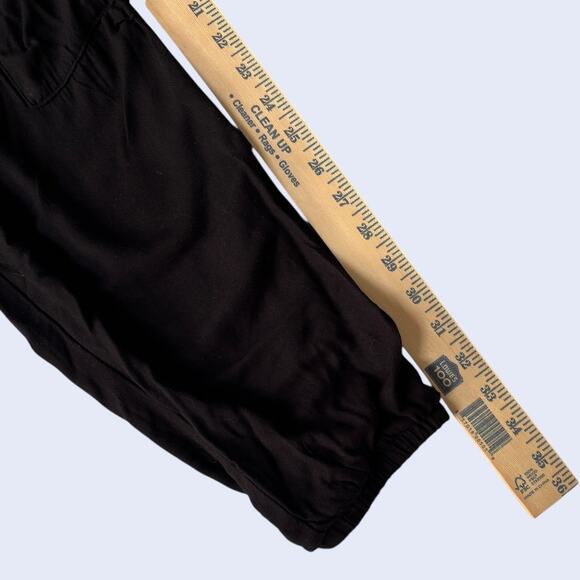 REWASH Y2K Cargo Joggers - Black Rayon Relaxed Fit Streetwear Pants S - Picture 6 of 7